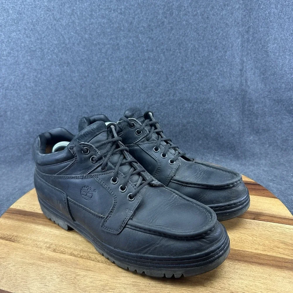 Timberland Heritage Mid Lace Up Gore-Tex Black Leather Ankle Boots Mens 12